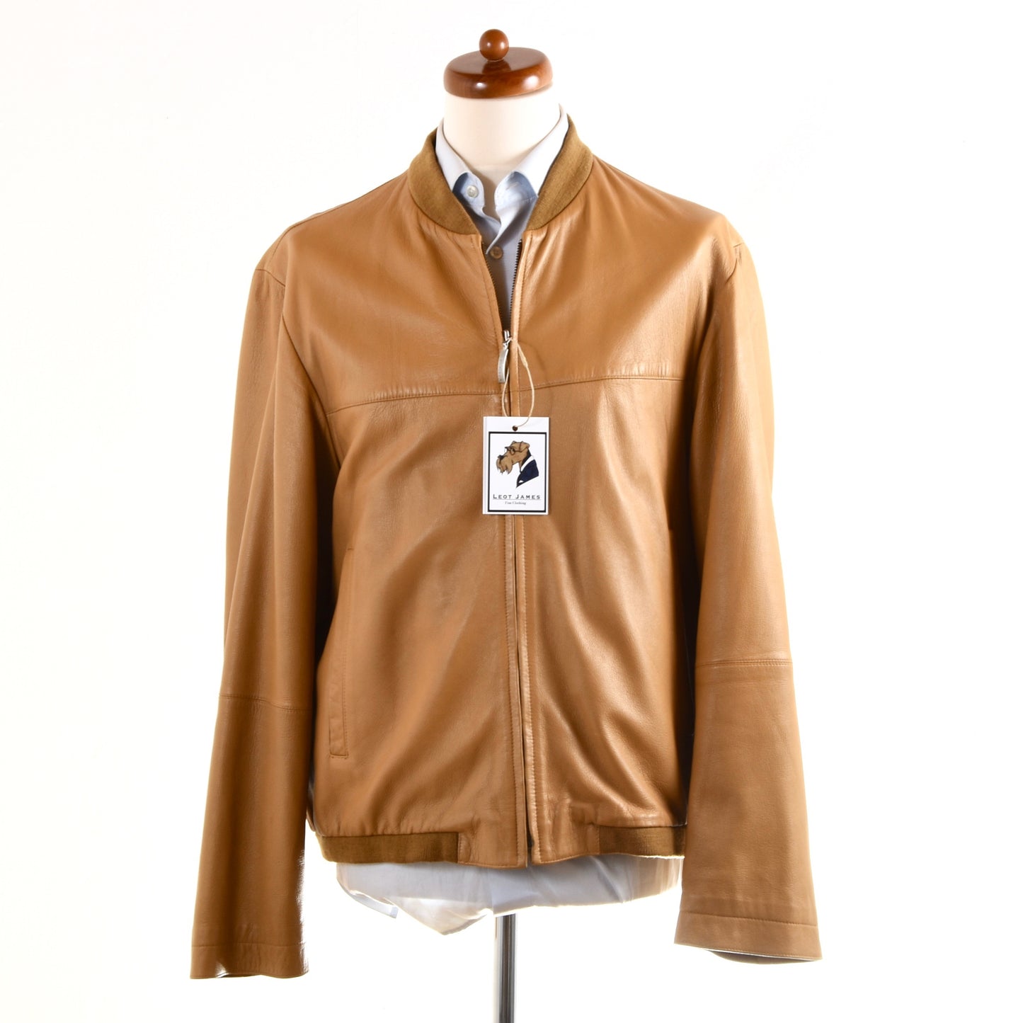 Strellson Lederjacke Größe 52 - Cognac Tan