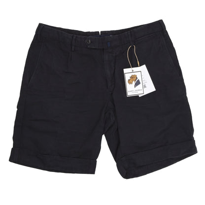 Incotex Chinolino Linen/Cotton Shorts Size 48 - Navy Blue