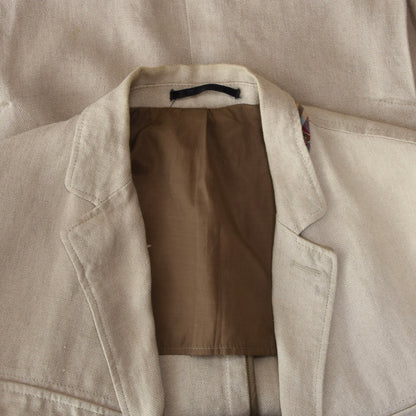 Gant Leinen Safarijacke Größe 48 - Sand/Beige