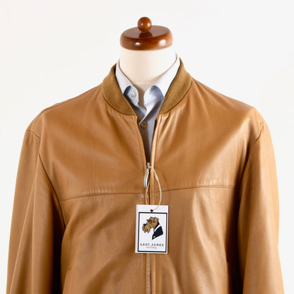 Strellson Lederjacke Größe 52 - Cognac Tan