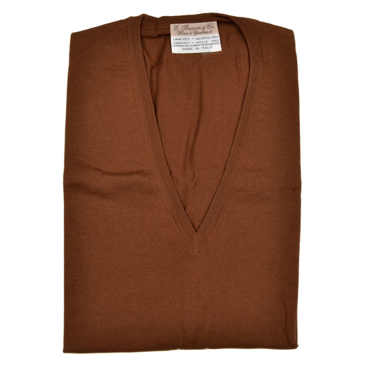 E. Braun &amp; Co. Wool Sweater Vest Size XL - Tobacco Brown