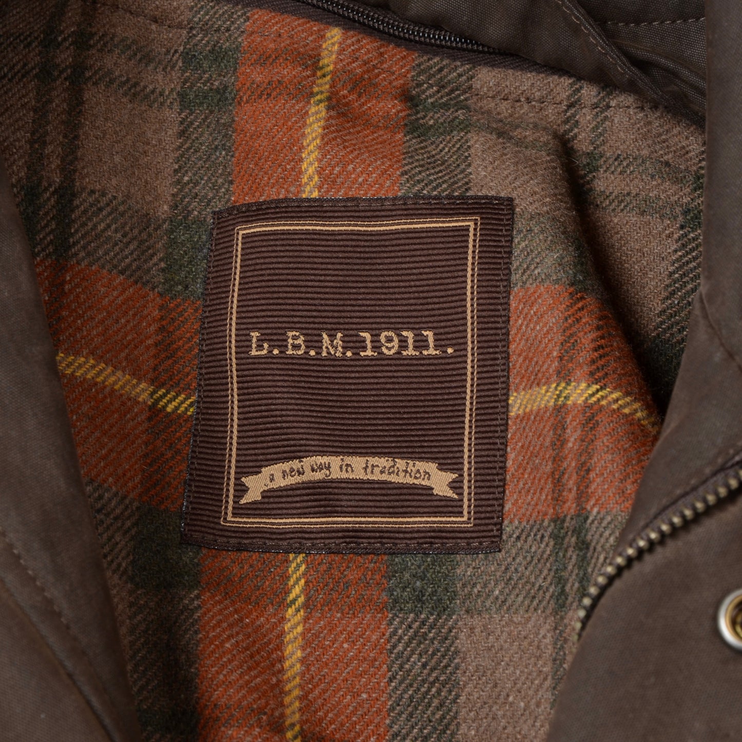 L.B.M. 1911/Lubiam Waxed Jacket Size 52 - Brown