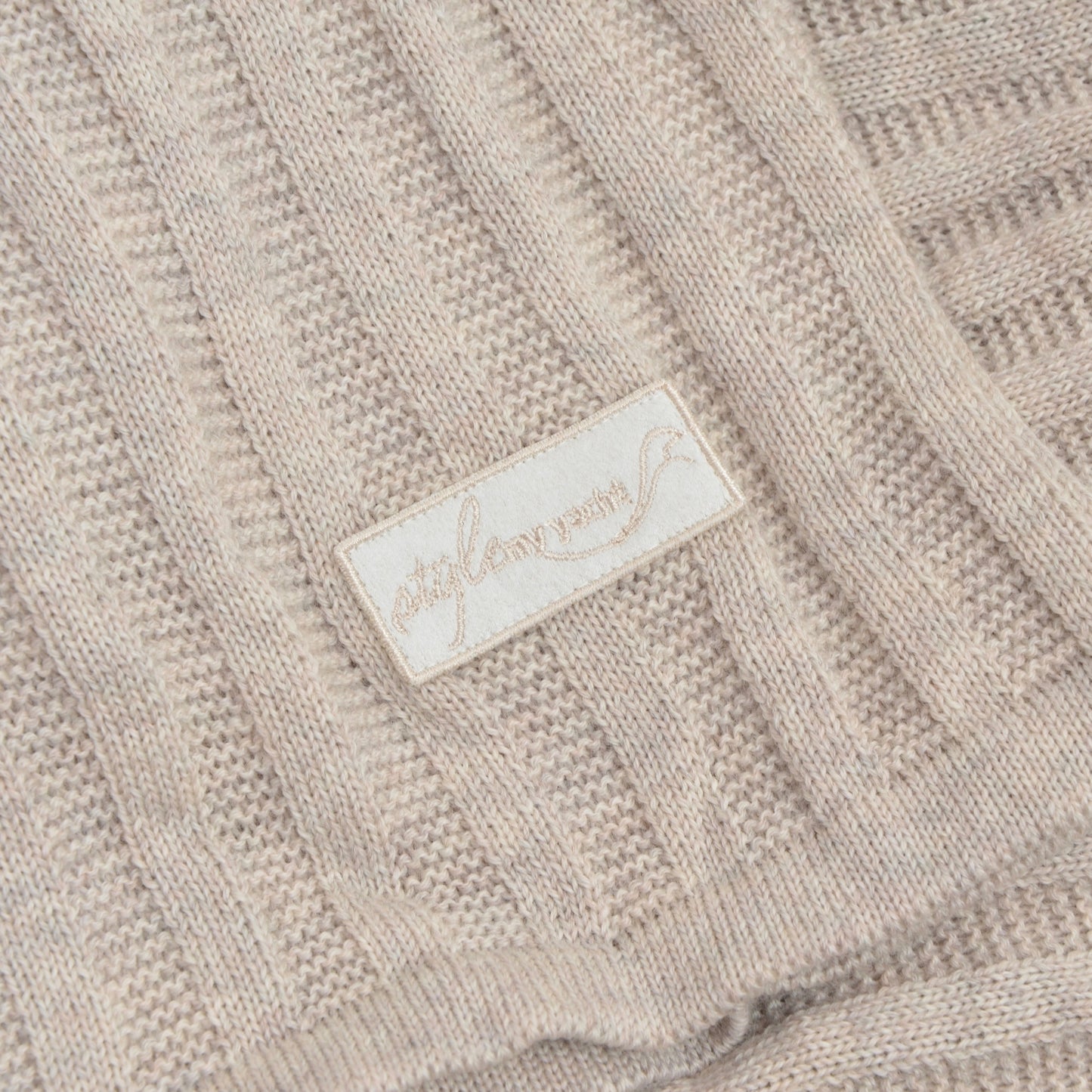 Ribbed Wool Sweater Size L - Beige