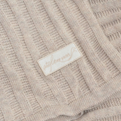 Ribbed Wool Sweater Size L - Beige