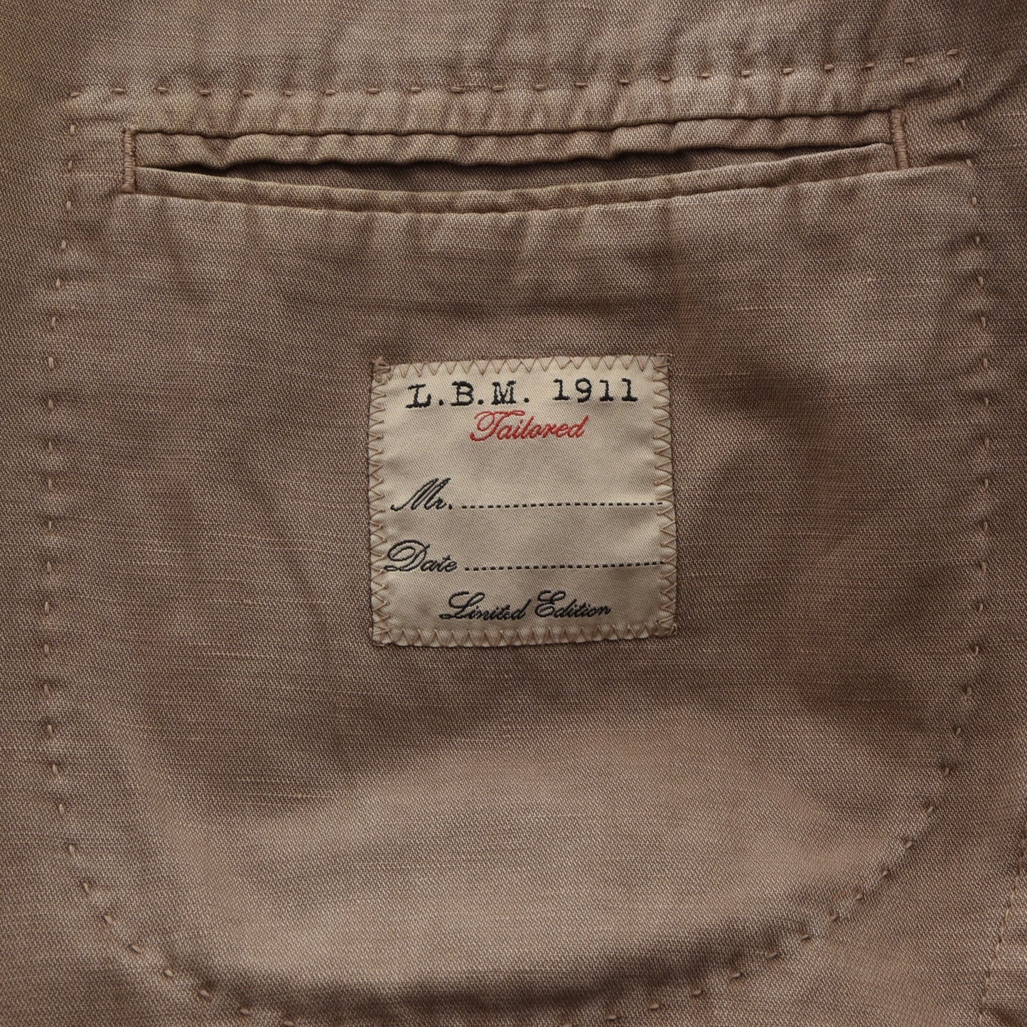 LBM 1911 Baumwoll-Leinen-Jacke Größe 50 - Sand/Tan-Grau