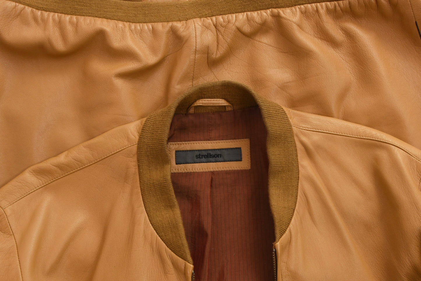 Strellson Lederjacke Größe 52 - Cognac Tan