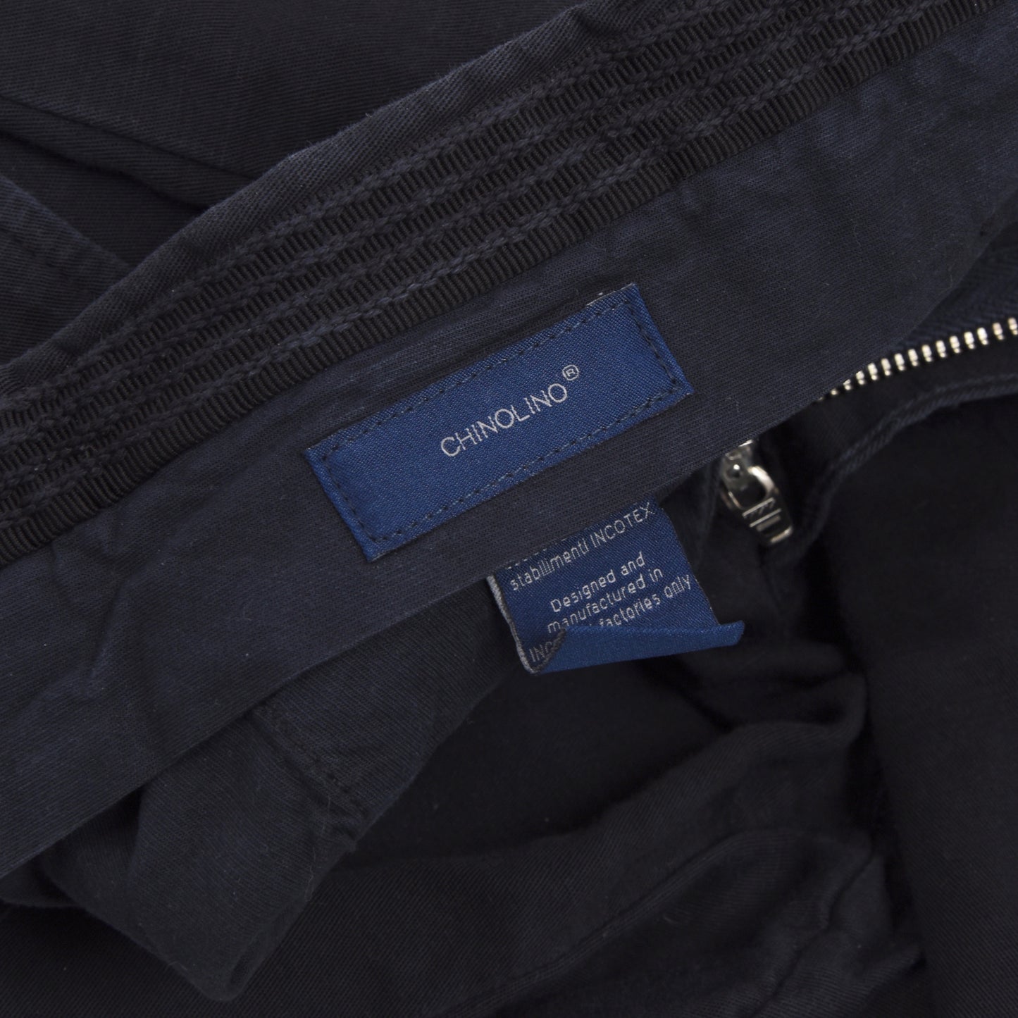 Incotex Chinolino Linen/Cotton Shorts Size 48 - Navy Blue