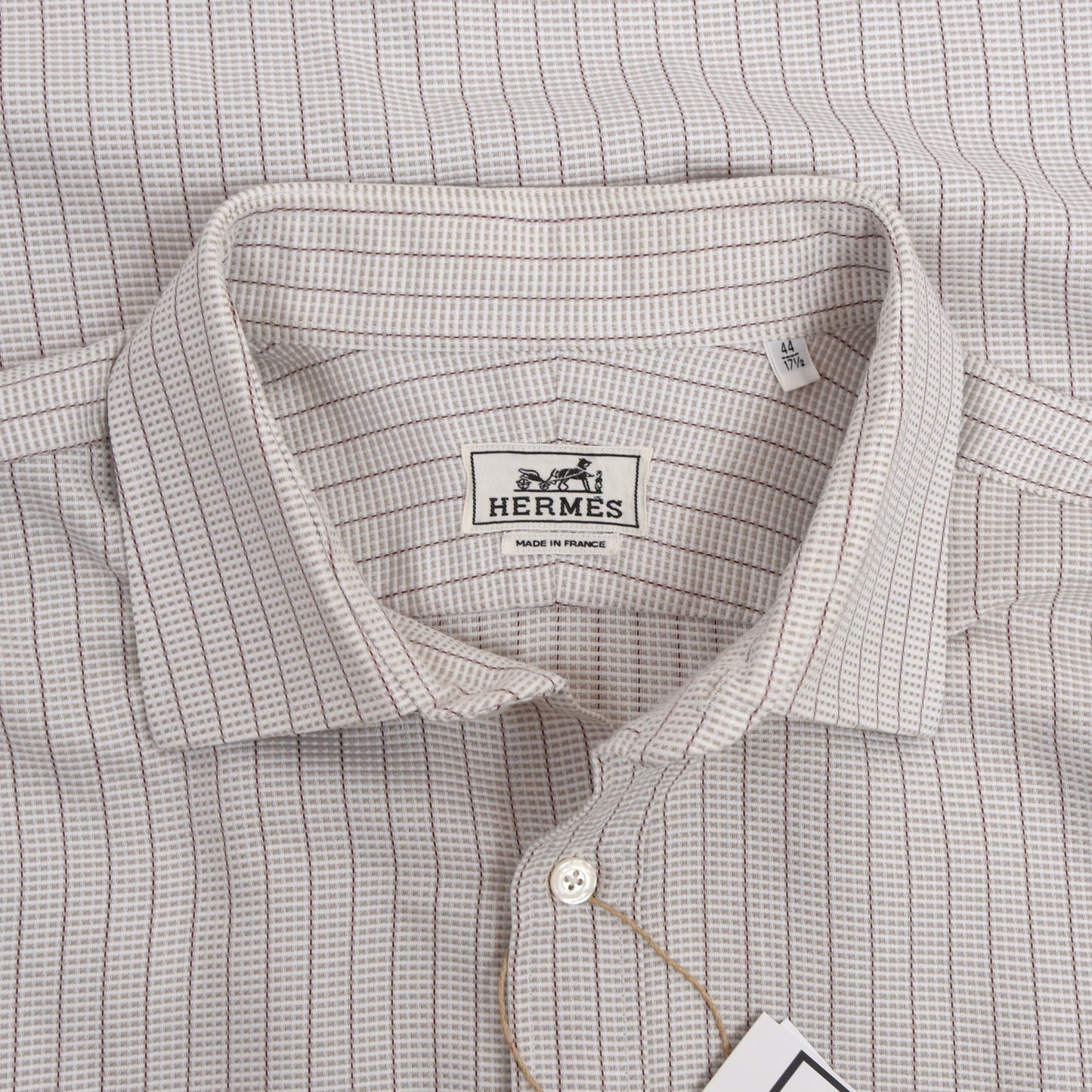 Hermès Paris Dress Shirt Size 44/17.5 - Stripes