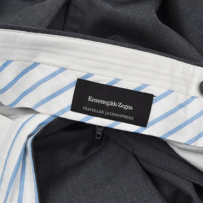 Ermenegildo Zegna Traveller Micronsphere Wollhose Größe 56 - Grau