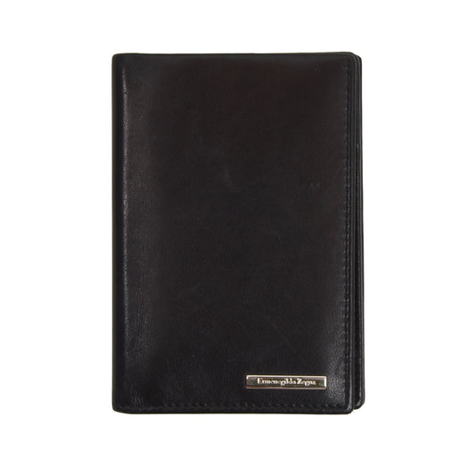 Ermenegildo Zegna Leather Card Holder/Wallet - Black