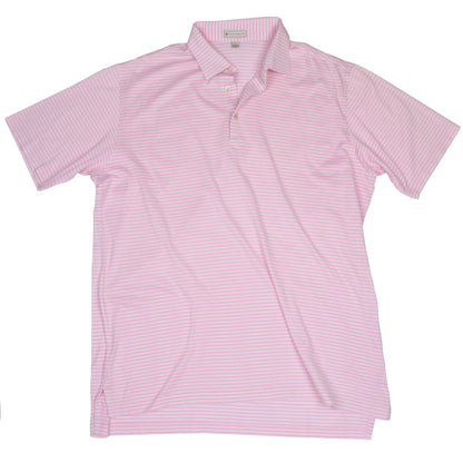 Peter Millar Polo Shirt Size L - Pink Stripes