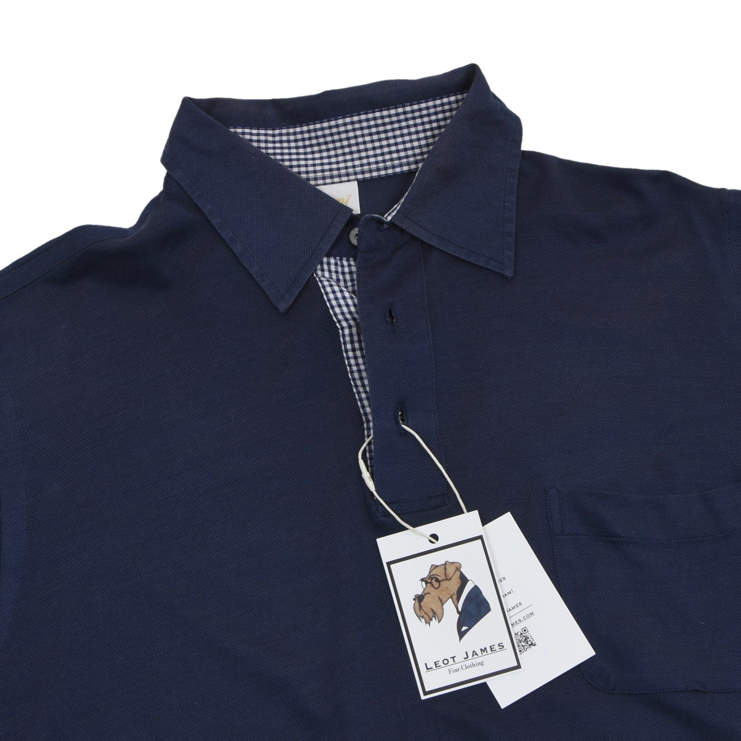 Brioni Cotton Polo Shirt Size M - Navy Blue