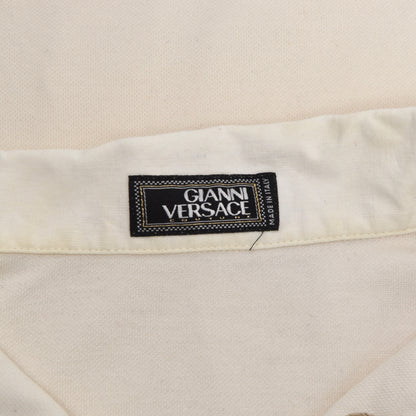 Gianni Versace Couture Polo Shirt Size 54 - Ecru