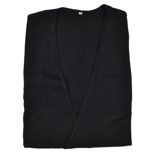 Wool Double-Breasted Waistcoat Sweater Vest by E. Braun & Co. XL - Black