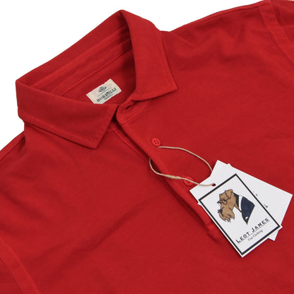 Luigi Borrelli Langarm-Poloshirt Größe 50 - Rot