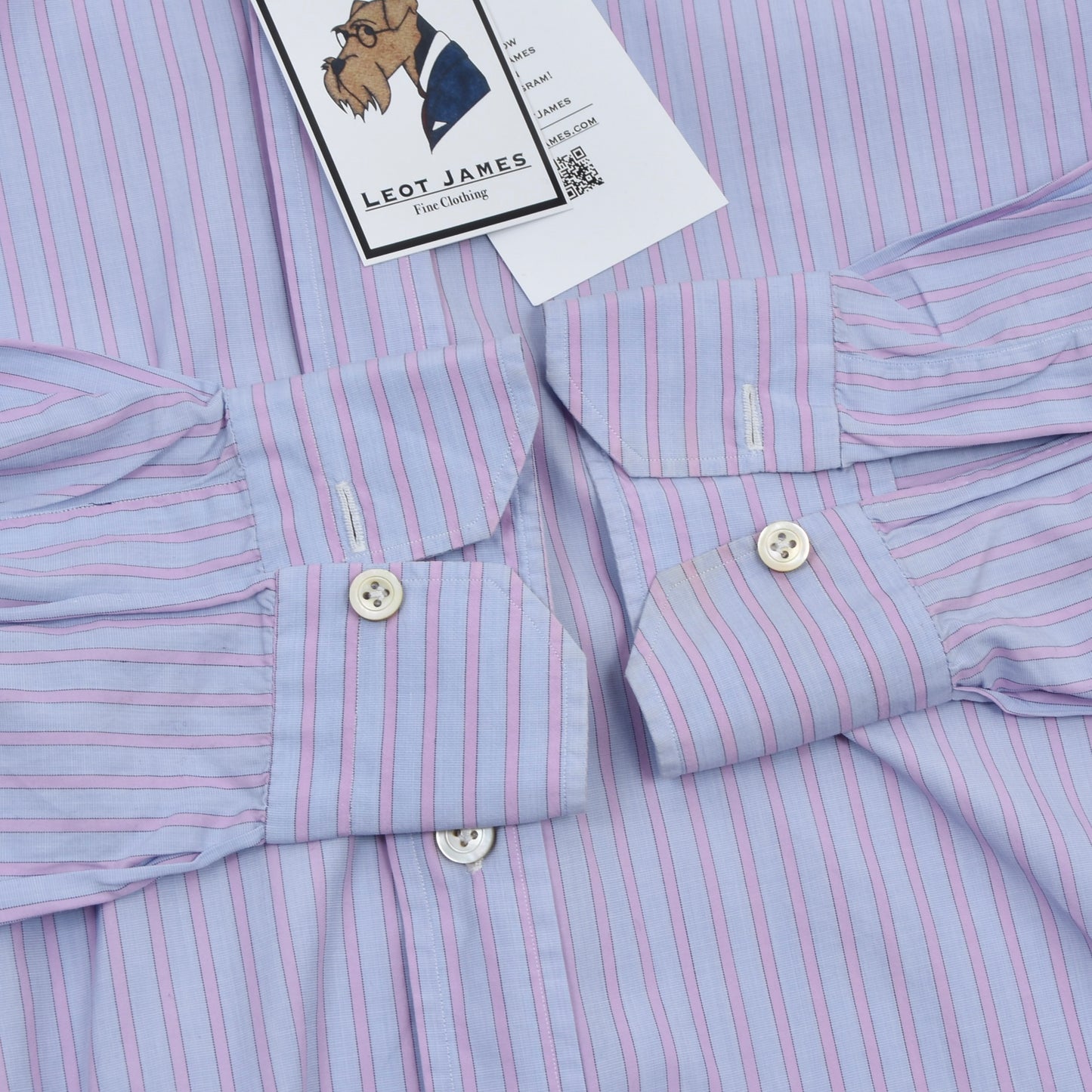 Kiton Napoli Long Sleeve Shirt Shirt Size 39 - Stripes