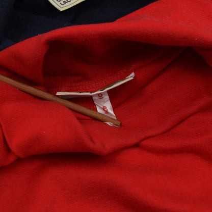 2x Vintage Lacoste Rollkragenpullover aus Baumwolle Größe 6 - Rot &amp; Marineblau
