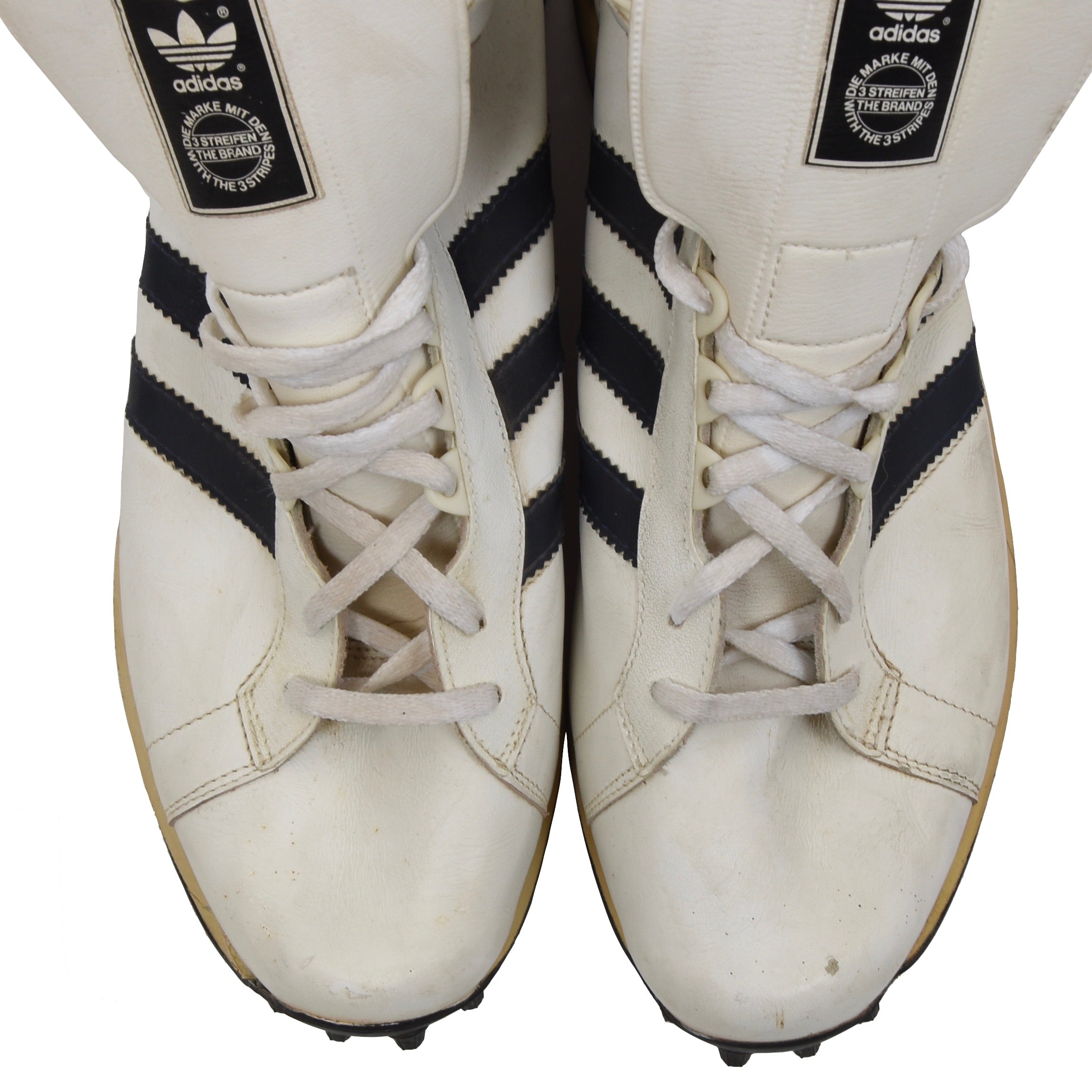 Vintage Adidas Jogging High Sneakers Gr e 12 47 1 3 wei Navy