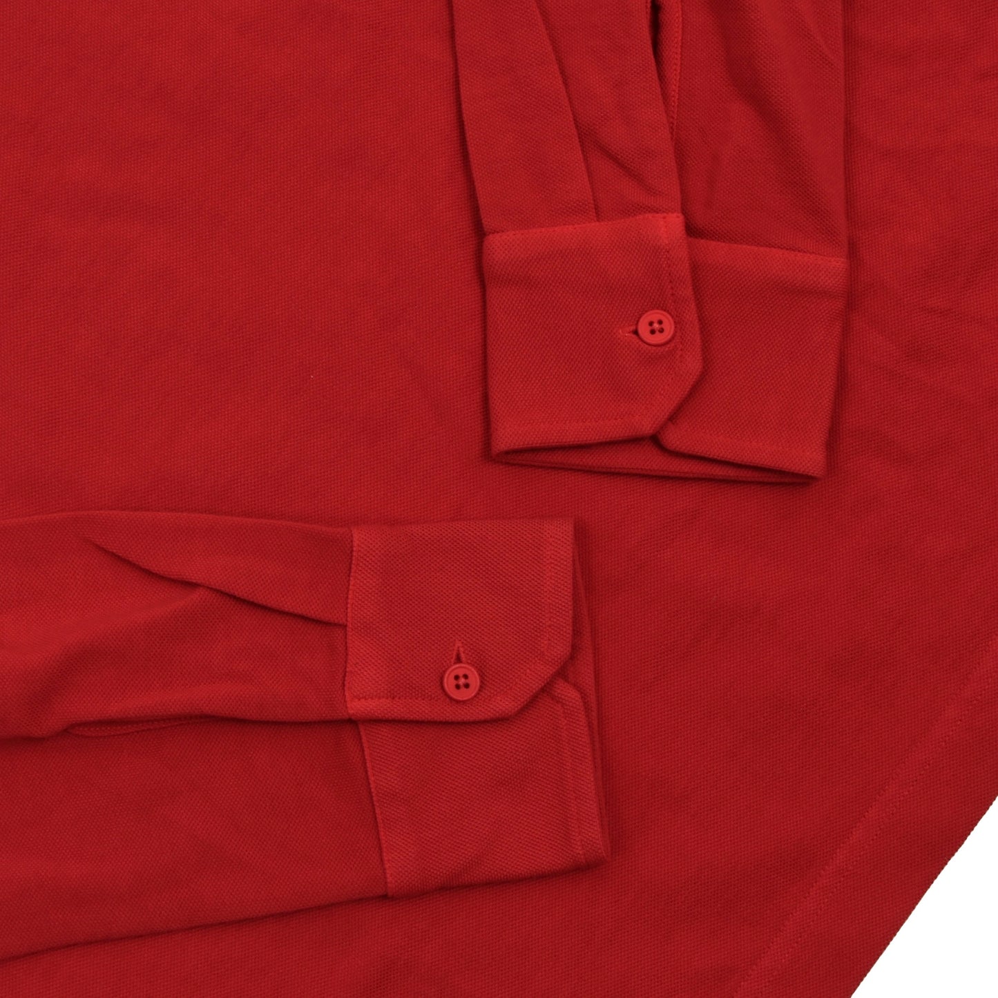 Luigi Borrelli Long Sleeve Polo Shirt Size 50 - Red