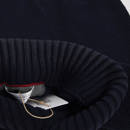 Brunello Cucinelli Shawl Collar Sweater Size 48 - Navy Blue