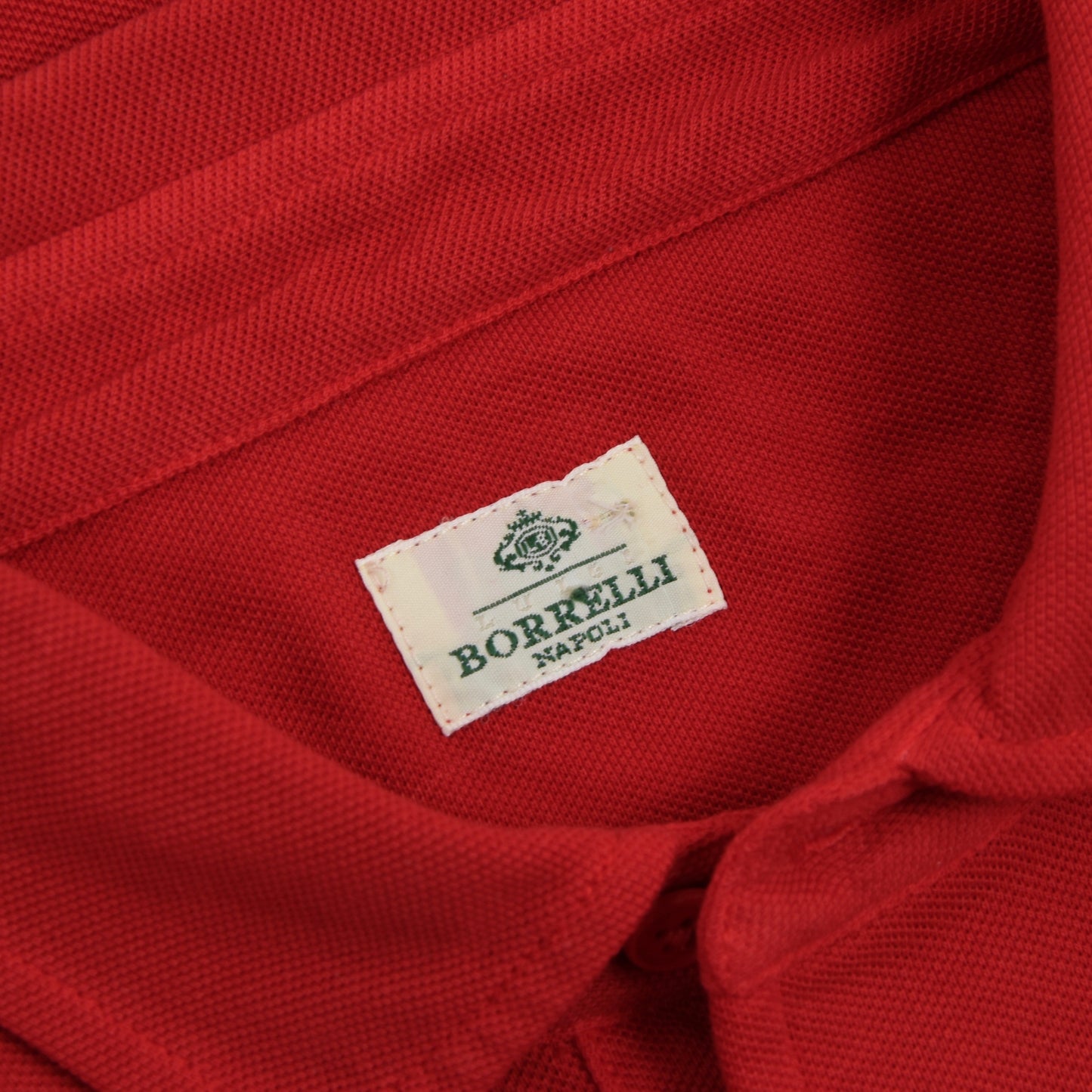 Luigi Borrelli Long Sleeve Polo Shirt Size 50 - Red