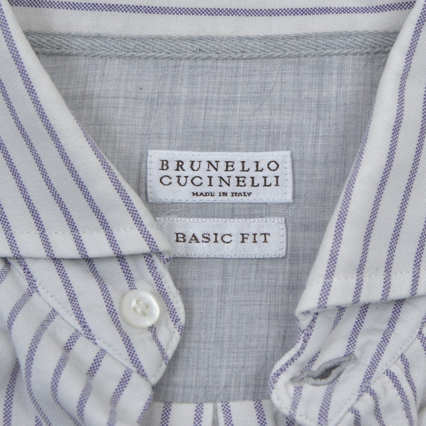 Brunello Cucinelli Hemd, Größe L, Basic Fit - Gestreift