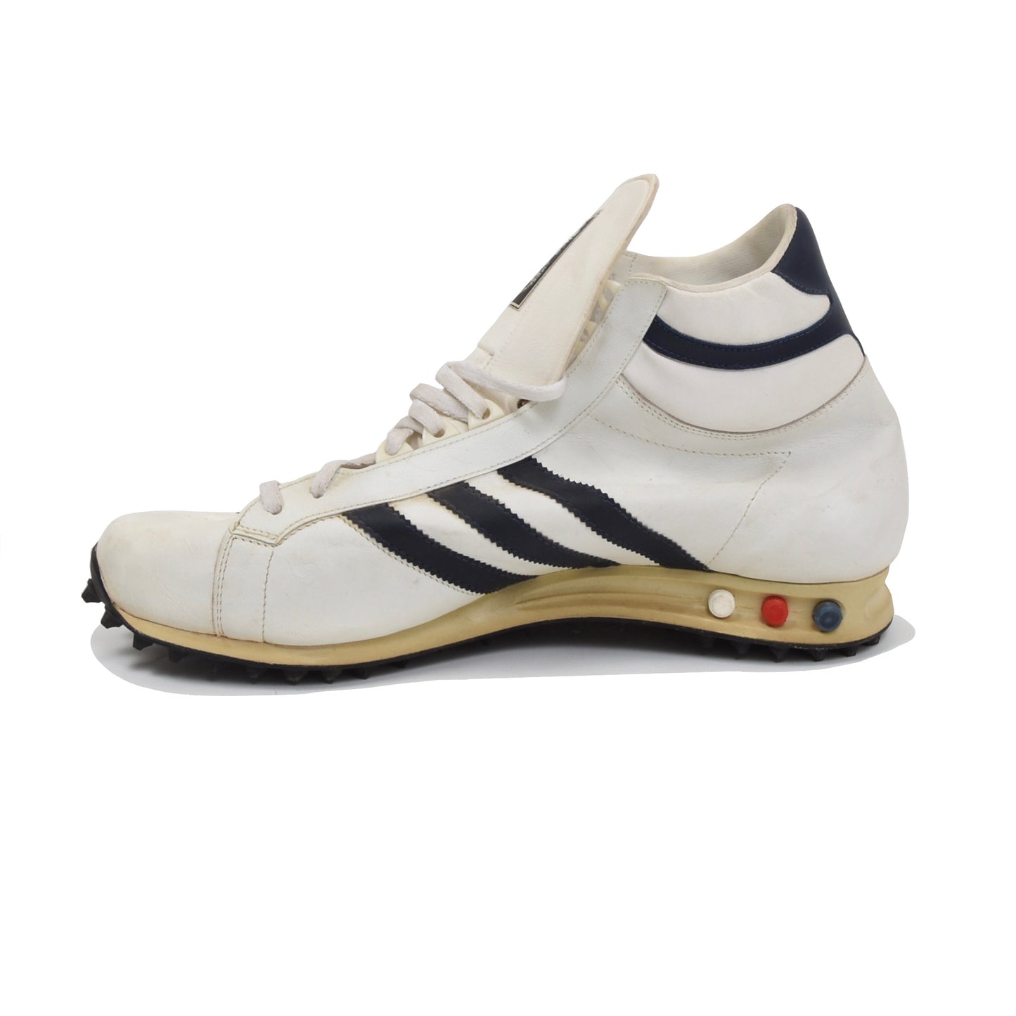 Vintage Adidas Jogging High Sneakers Size 12 - 47 1/3 - White/Navy