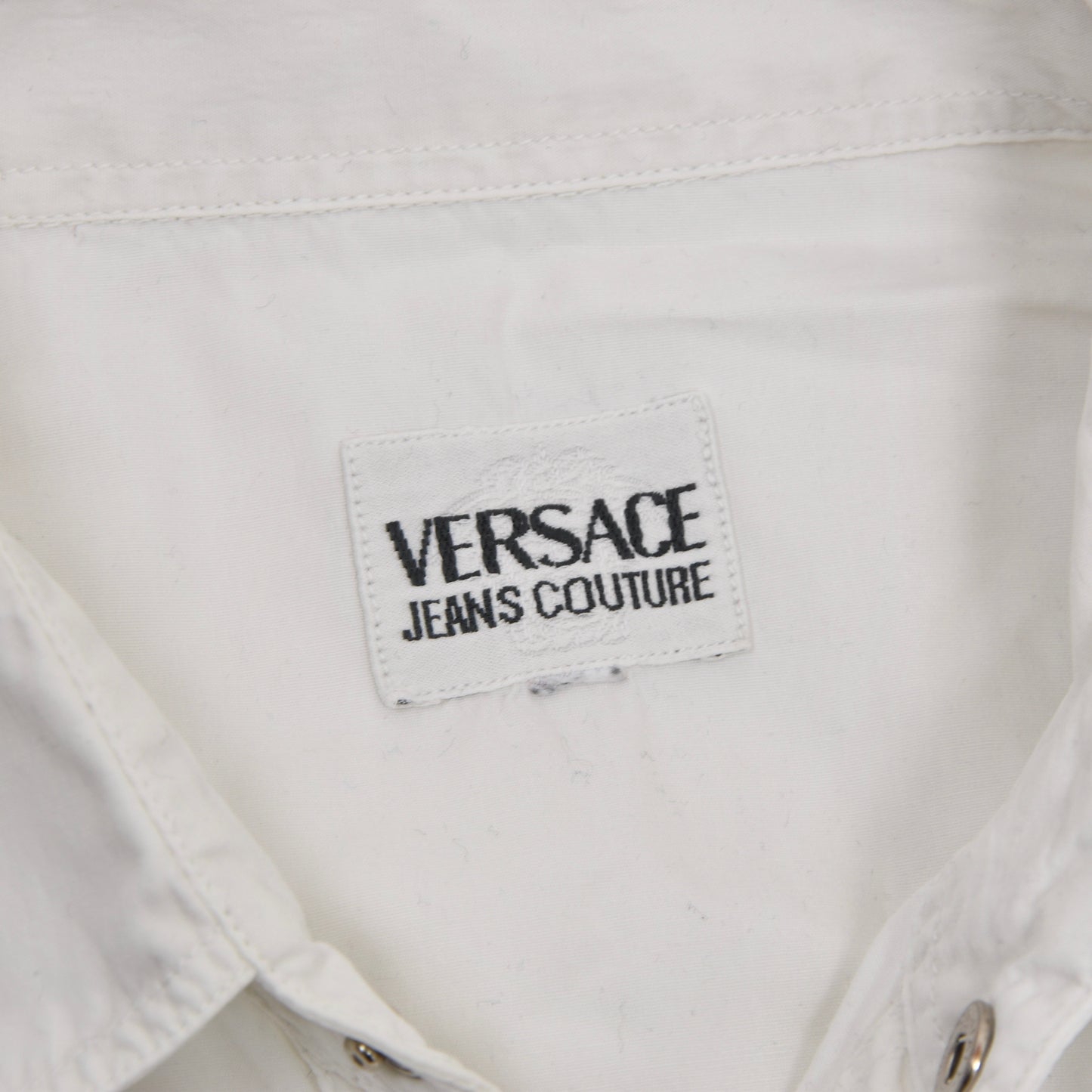 Versace Jeans Couture Hemd mit Medusa-Schnappverschluss - Weiß