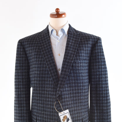 Mario Barutti Harris Tweed Jacket Size 30/50SH - Blue Plaid