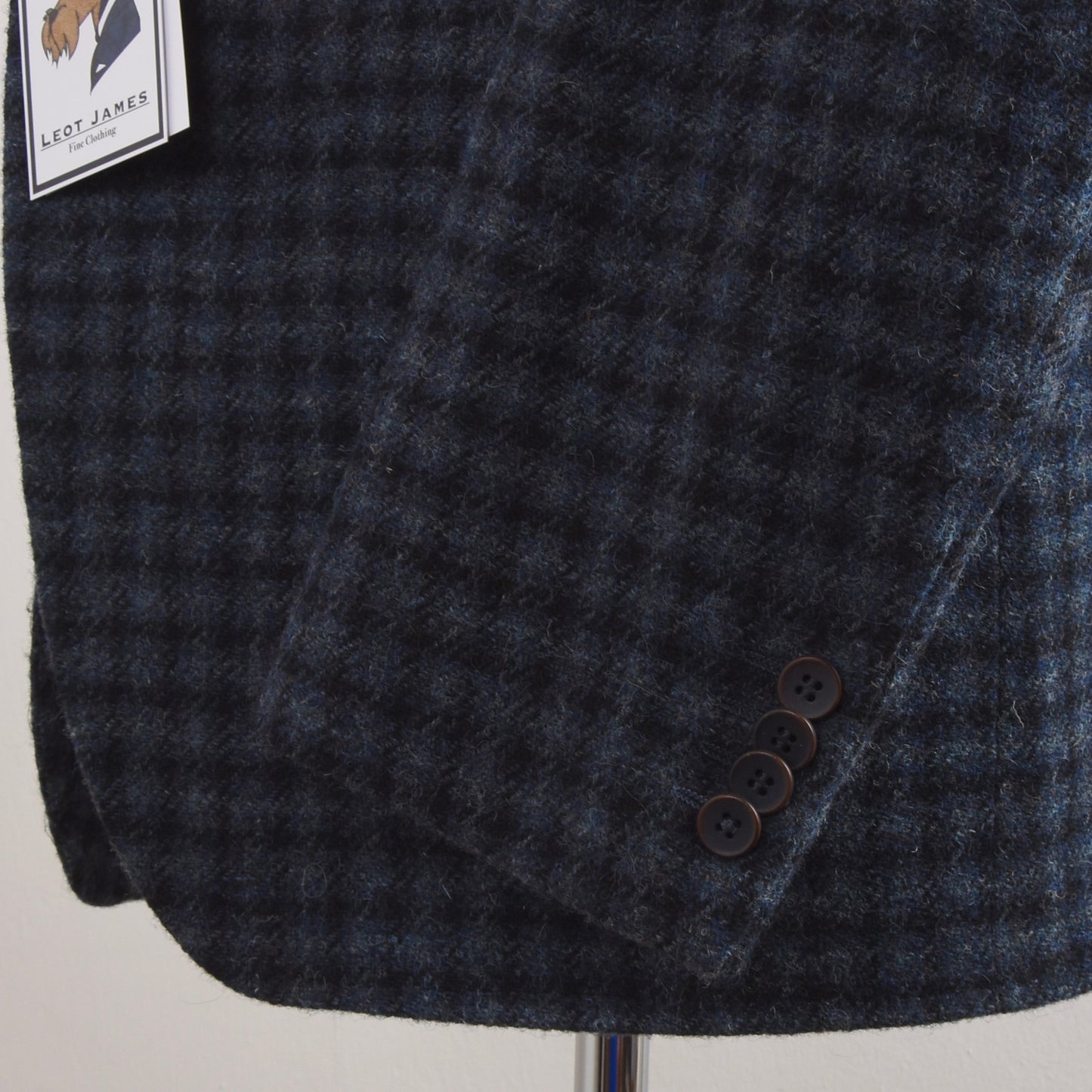 Mario Barutti Harris Tweed Jacket Size 30/50SH - Blue Plaid