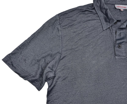 Versace Klassisches Stretch-Poloshirt Größe XXL – Metallic-Kohle
