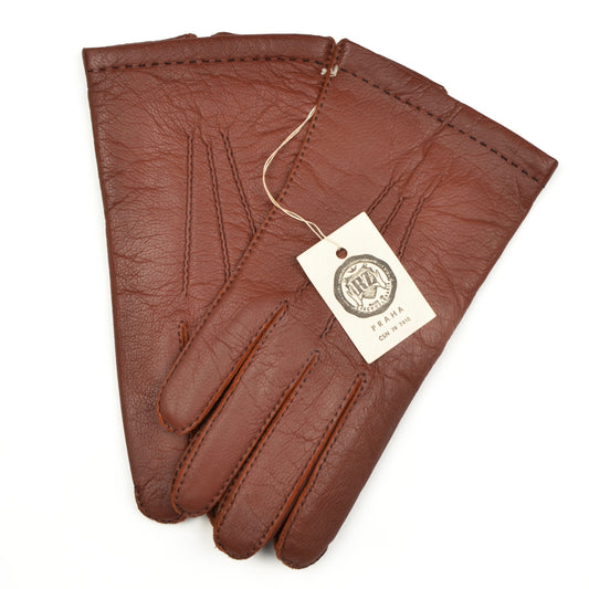 Dent's Lined Leather Gloves Size 8 1/2 - Rust