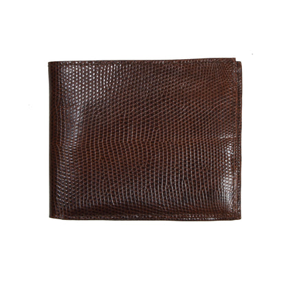 Lizard Skin Leather Wallet - Brown