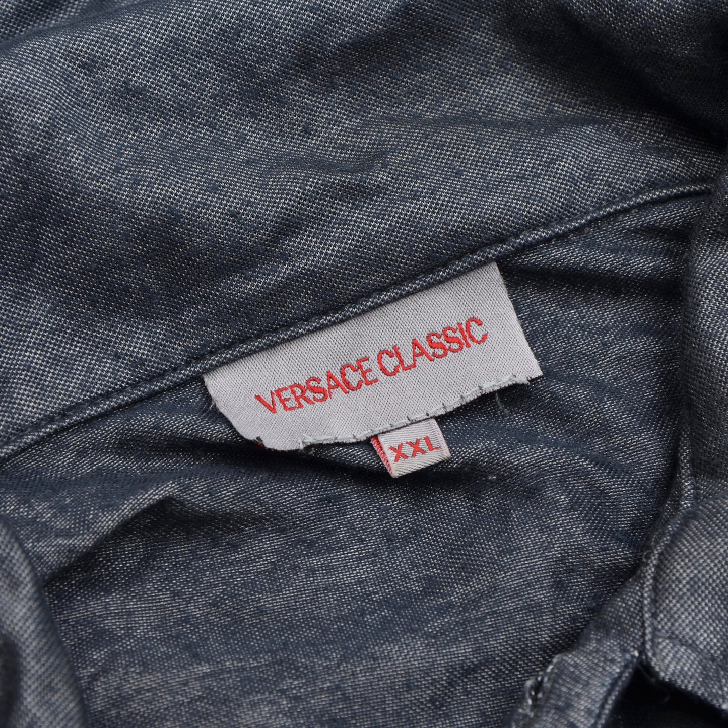 Versace Klassisches Stretch-Poloshirt Größe XXL – Metallic-Kohle