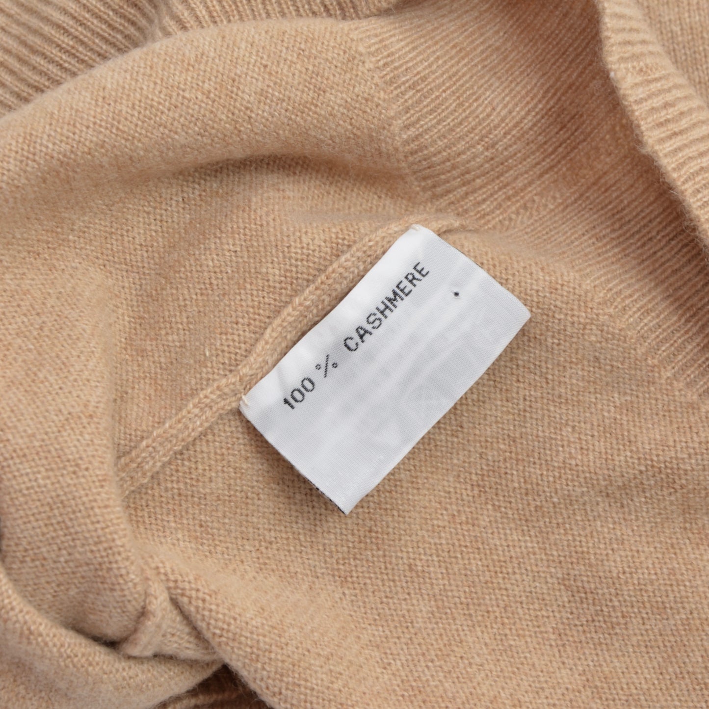 Max Calvin 100% Cashmere Polo Sweater Size L - Beige/Tan