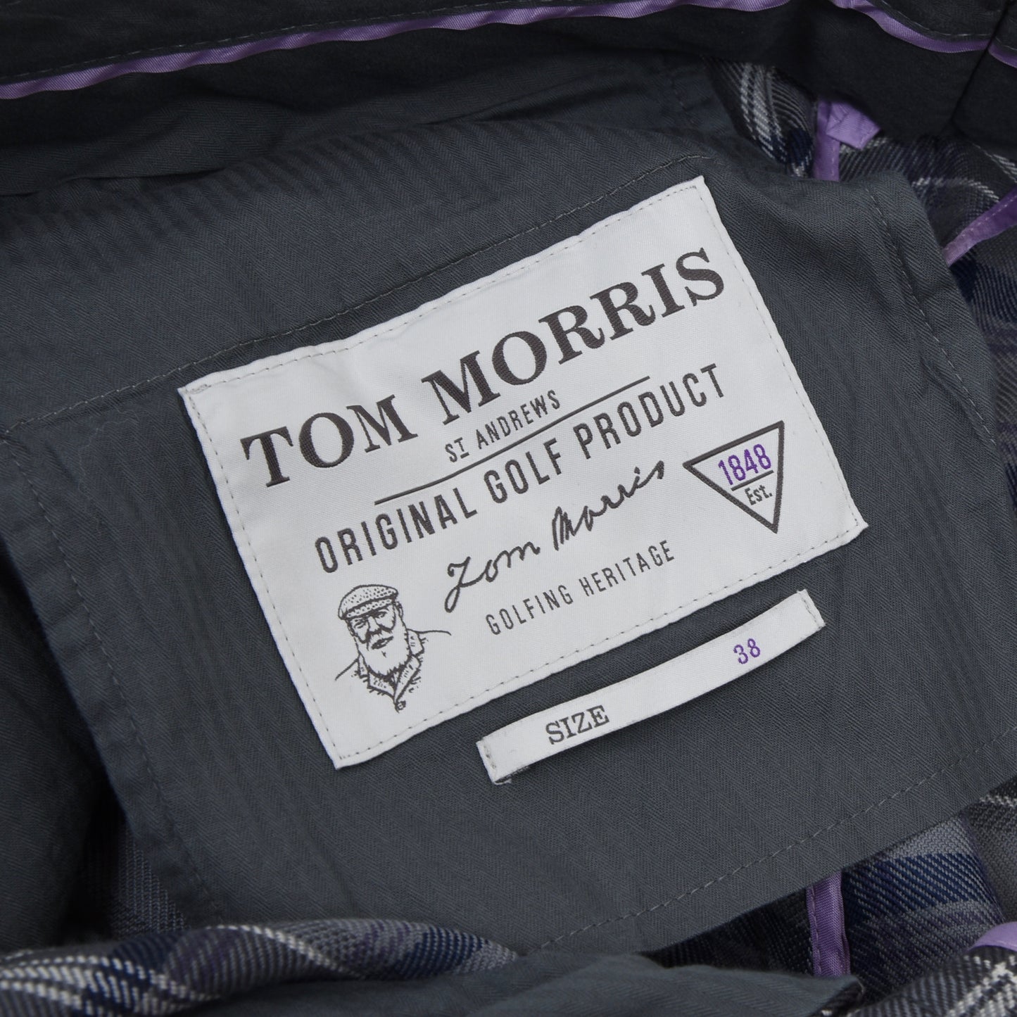 Tom Morris Golfhose aus 100 % Wolle, Größe W38 – kariert