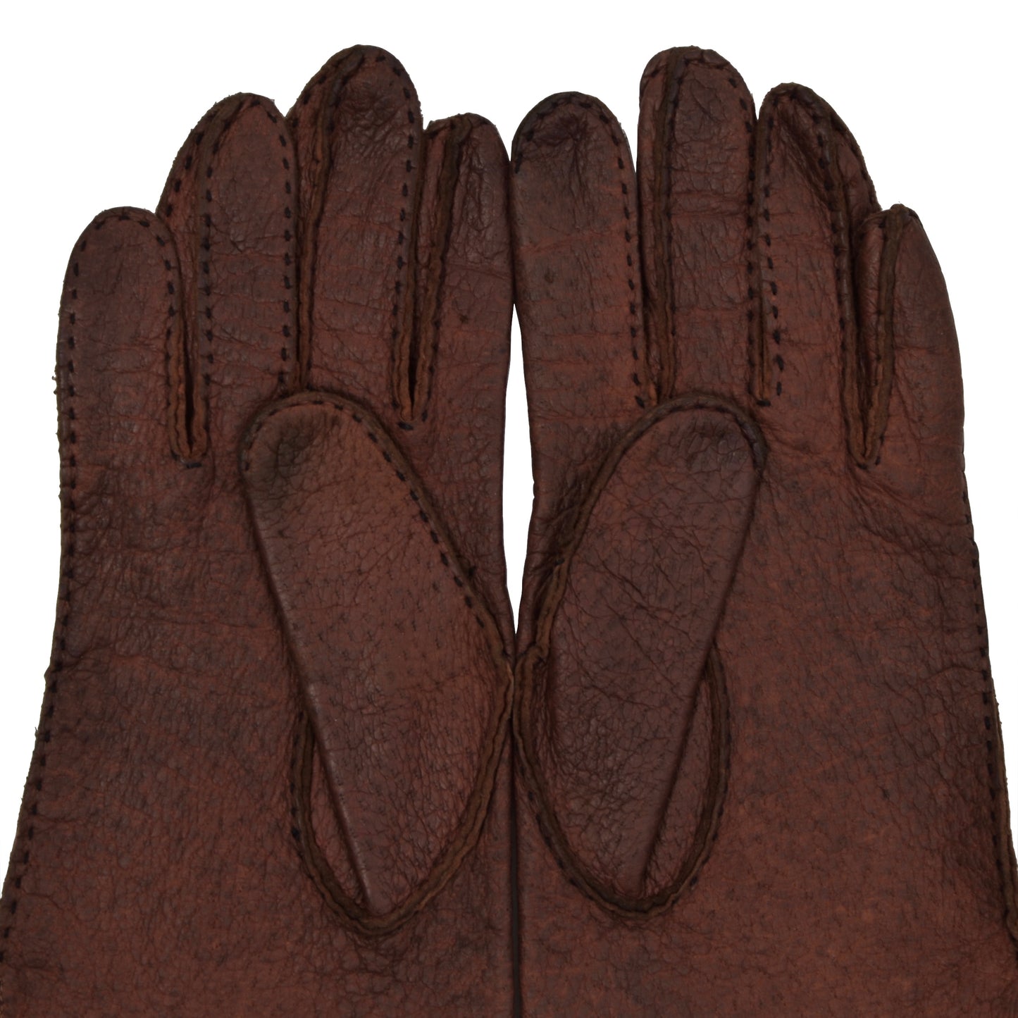 Ungefütterte Peccary-Handschuhe XS-S - Rostbraun