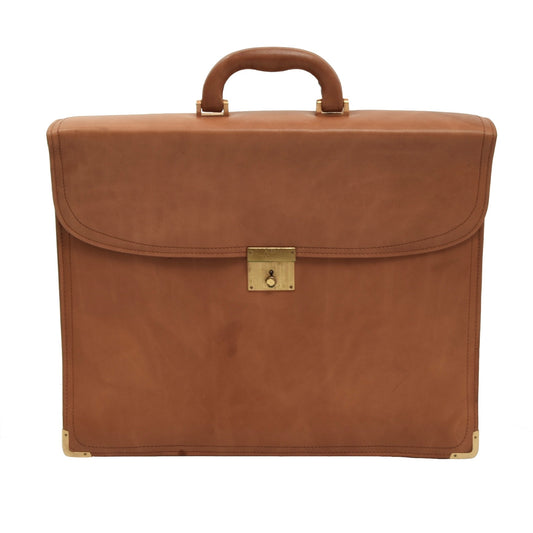 Leather Briefcase/Document Holder - Saddle Tan