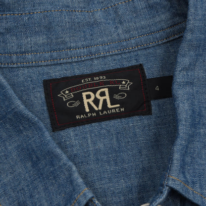 RRL Chambray Western Shirt Size 4 - Blue