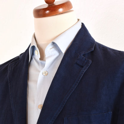 Aspesi Linen Jacket Size M - Navy Blue