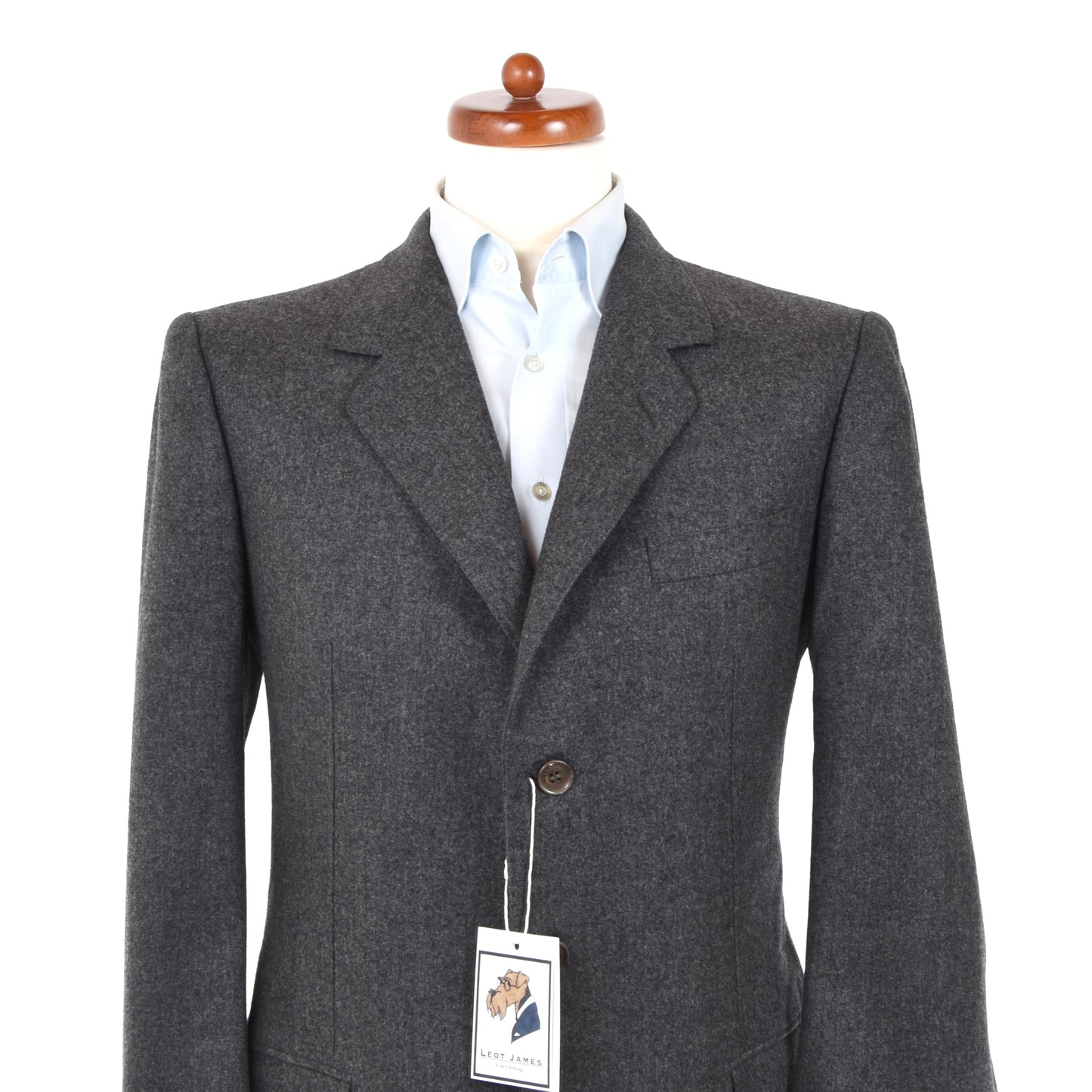 Vintage Brioni Anzug Wolle Flanell Größe 52 - Grau