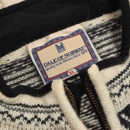 Dale of Norway Wollpullover mit Reißverschluss Größe XL - Creme