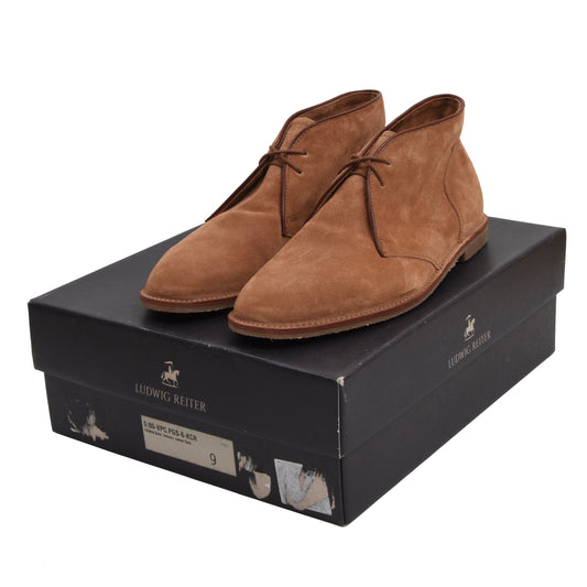 NEW Ludwig Reiter Suede Chukka Boots Size 9 - Camel