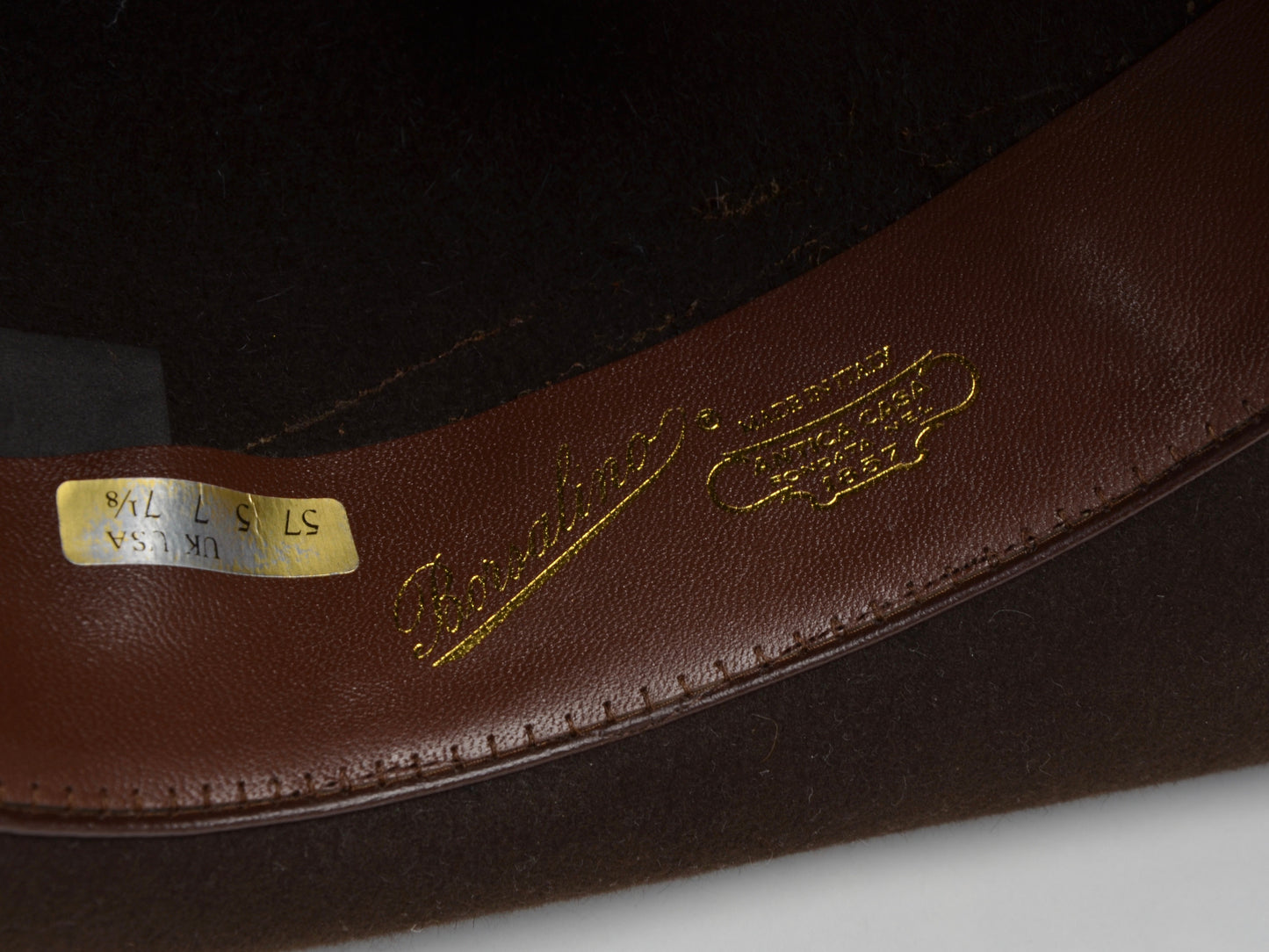 Borsalino Felt Hat Size 57 - Chocolate Brown