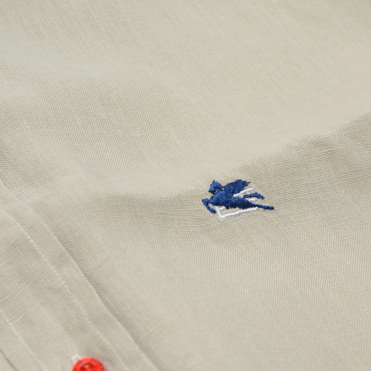 Etro Milano 100% Linen Shirt Size 39 - Sand