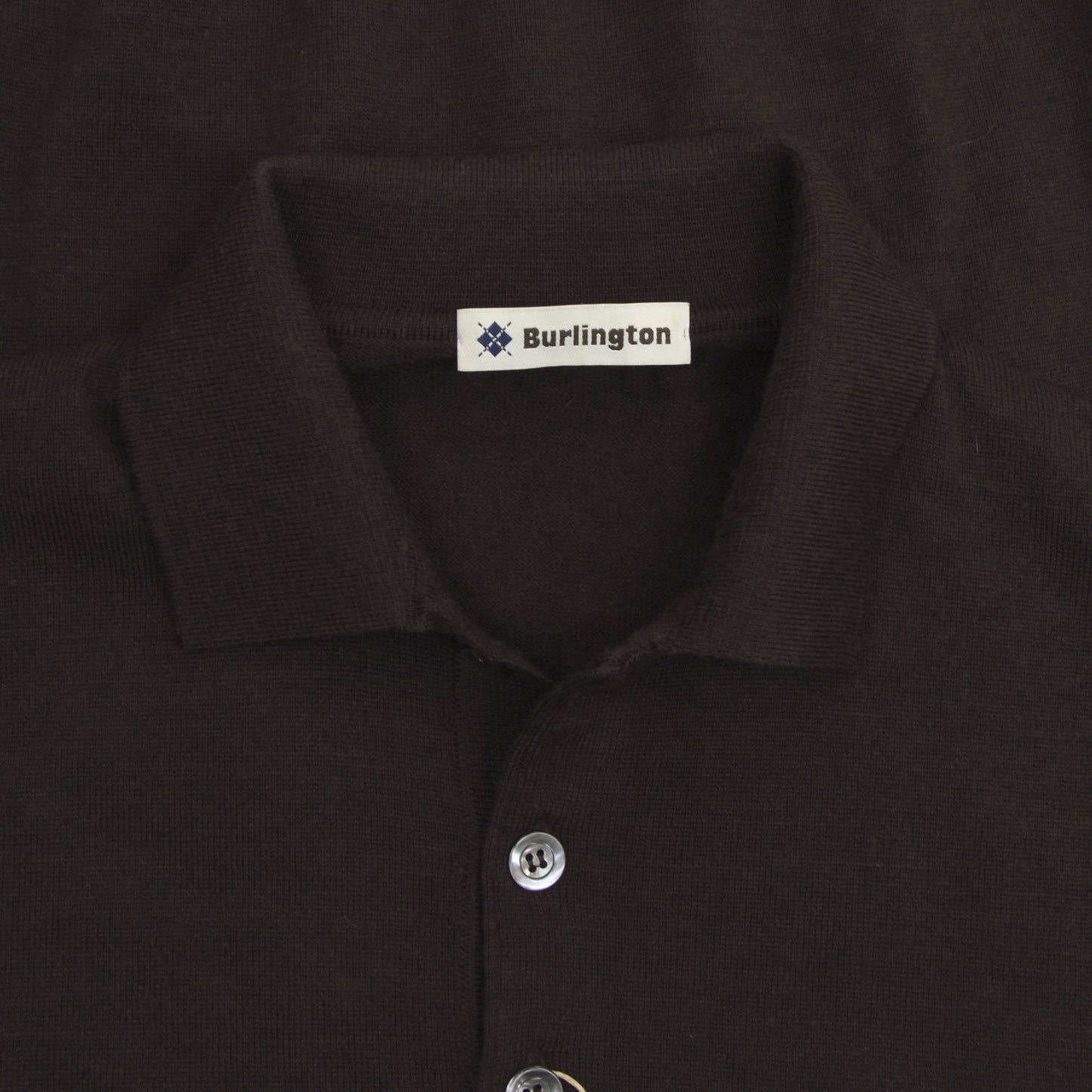 Burlington Wool Polo Pullover Größe 52 - Schokoladenbraun