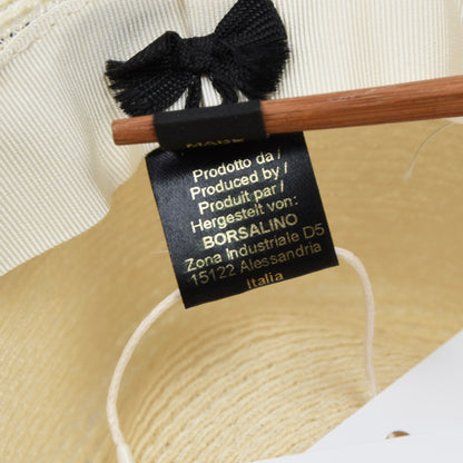 Borsalino Hemp Panama Hat Size M - Beige