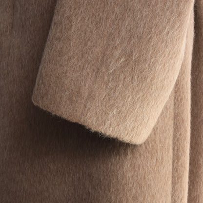 Pefri Modell Llama-Wool Balmacaan Mantel Größe 52 - Beige