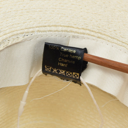 Borsalino Hemp Panama Hat Size M - Beige