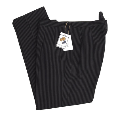 Vintage Bespoke Wool Stroller Pants - Black/Grey